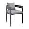 Armen Living Argiope Outdoor Patio 7-Piece Dining Table Set in Aluminum with Gray Cushions 840254333024 - alternate 4